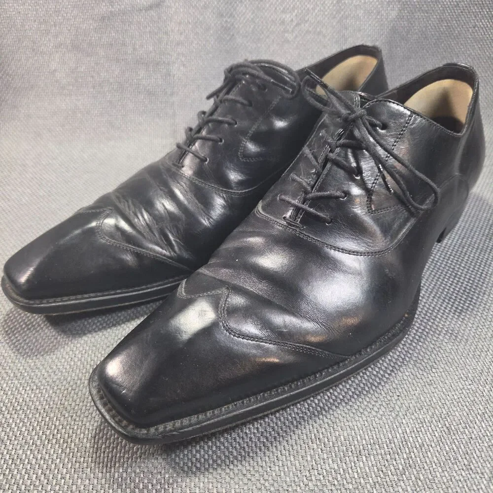 Mezlan Handmade Spanish Leather Oxfords, Men's 11.5 Black Dress Casual Shoes